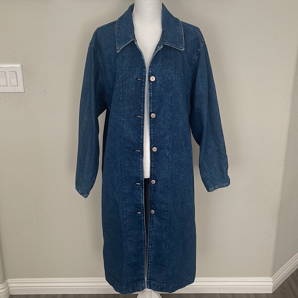 Vintage Avon Fashions Maxi Denim Jacket/Coat - Size L